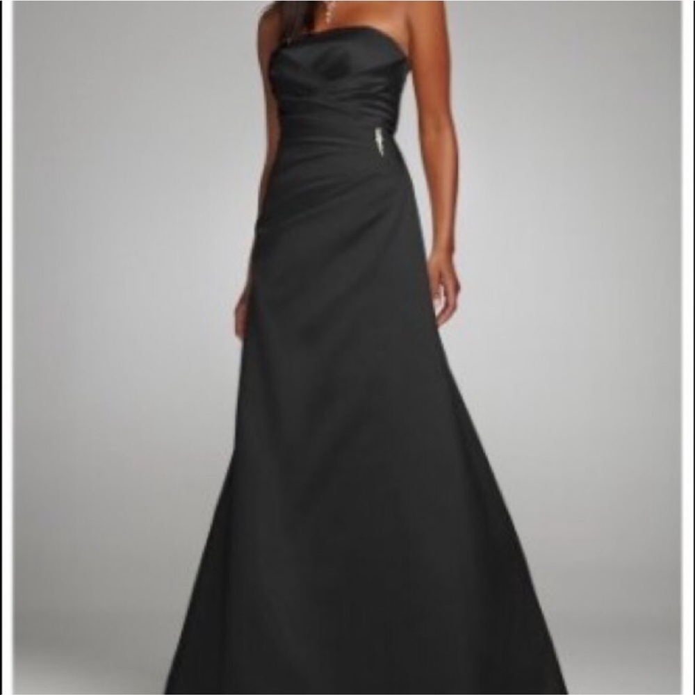 David’s Bridal Satin Strapless Gown